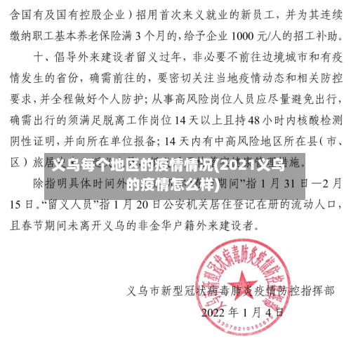义乌每个地区的疫情情况(2021义乌的疫情怎么样)-第3张图片