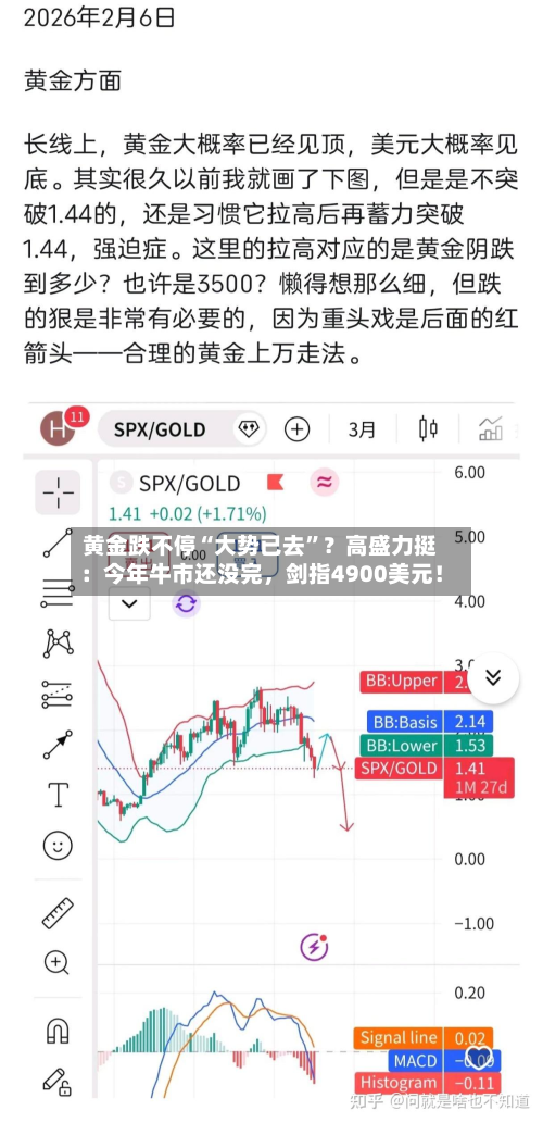 黄金跌不停“大势已去”？高盛力挺：今年牛市还没完，剑指4900美元！-第3张图片