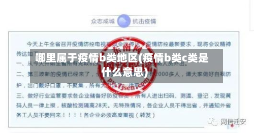 哪里属于疫情b类地区(疫情b类c类是什么意思)-第1张图片