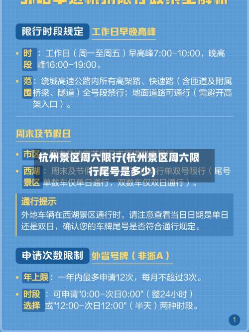 杭州景区周六限行(杭州景区周六限行尾号是多少)-第1张图片