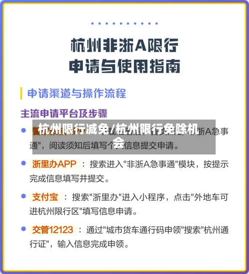 杭州限行减免/杭州限行免除机会-第2张图片