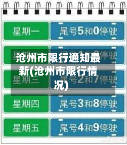 沧州市限行通知最新(沧州市限行情况)-第2张图片