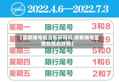 【邯郸限号包含东环吗吗,邯郸限号区域包括北环吗】-第2张图片