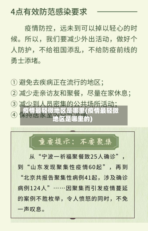疫情最轻微地区是哪里(疫情最轻微地区是哪里的)