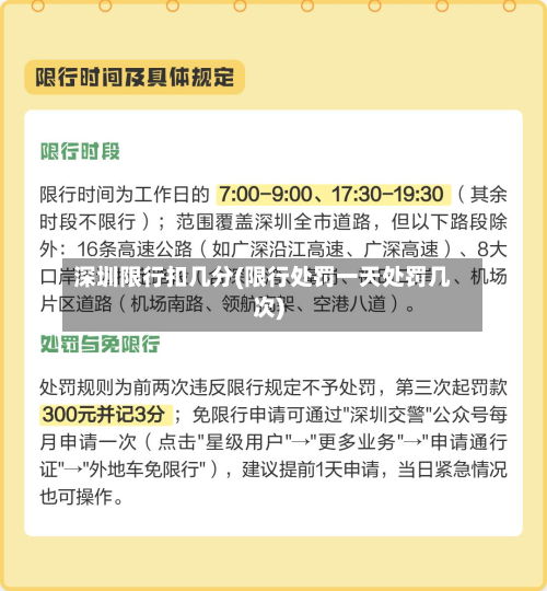 深圳限行扣几分(限行处罚一天处罚几次)-第2张图片