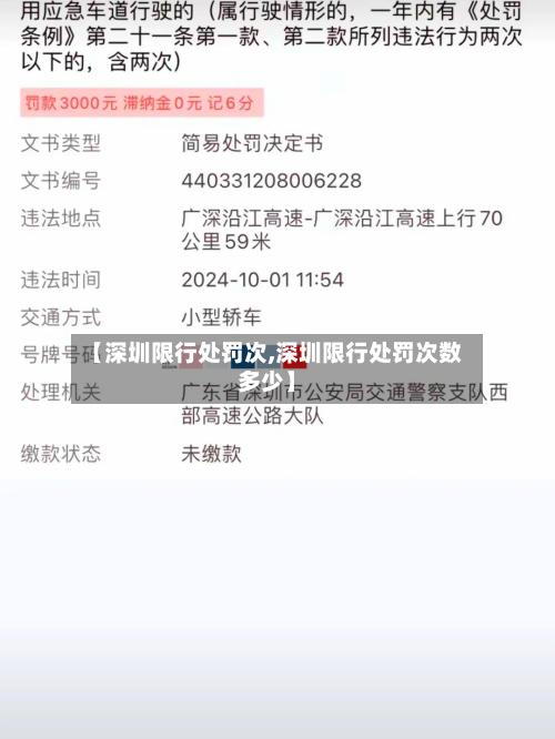 【深圳限行处罚次,深圳限行处罚次数多少】
