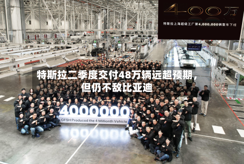 特斯拉二季度交付48万辆远超预期，但仍不敌比亚迪