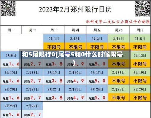 和5尾限行0(尾号5和0什么时候限号)-第1张图片
