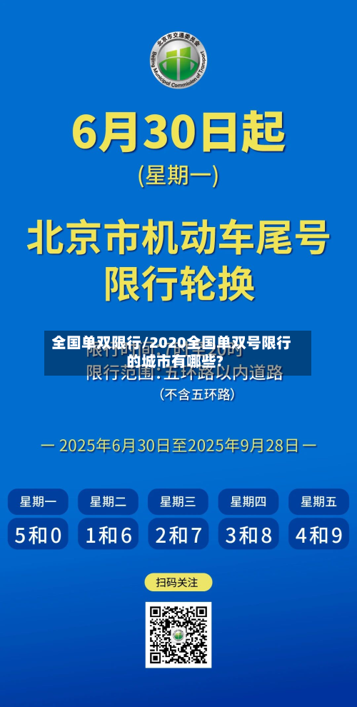 全国单双限行/2020全国单双号限行的城市有哪些?-第2张图片