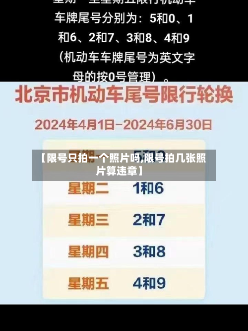 【限号只拍一个照片吗,限号拍几张照片算违章】