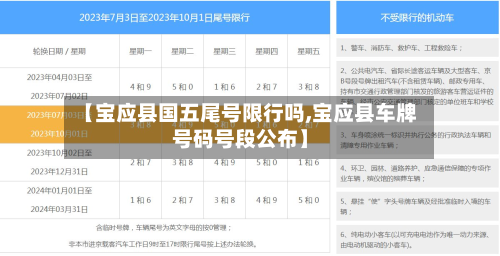 【宝应县国五尾号限行吗,宝应县车牌号码号段公布】-第2张图片