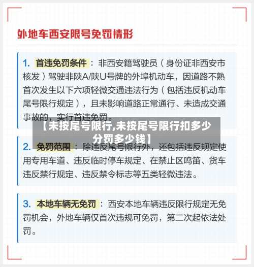 【未按尾号限行,未按尾号限行扣多少分罚多少钱】-第2张图片