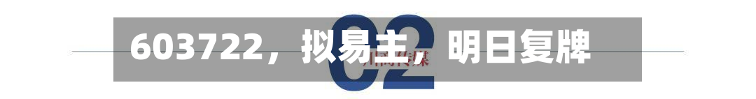 603722，拟易主，明日复牌