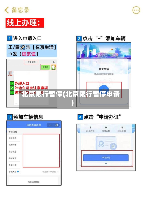 北京限行暂停(北京限行暂停申请)-第1张图片