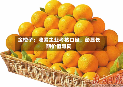 金橙子：收紧主业考核口径，彰显长期价值导向