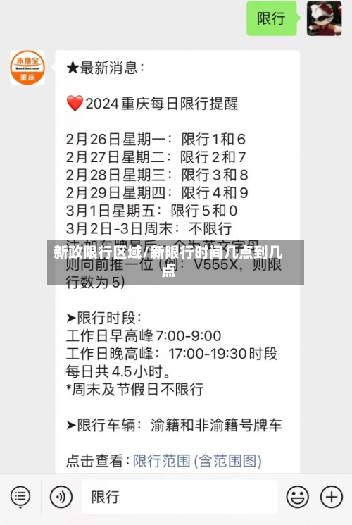 新政限行区域/新限行时间几点到几点-第2张图片