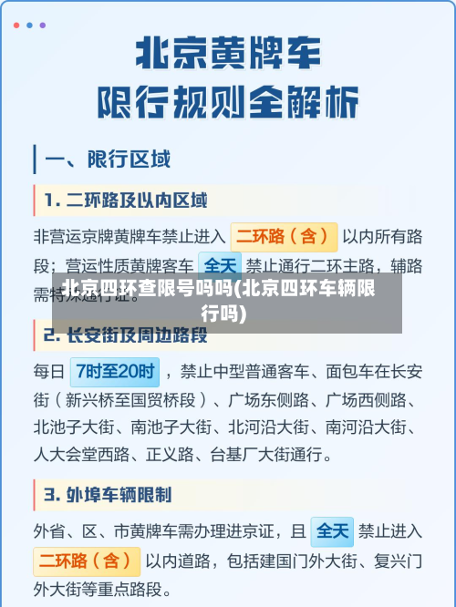 北京四环查限号吗吗(北京四环车辆限行吗)-第1张图片