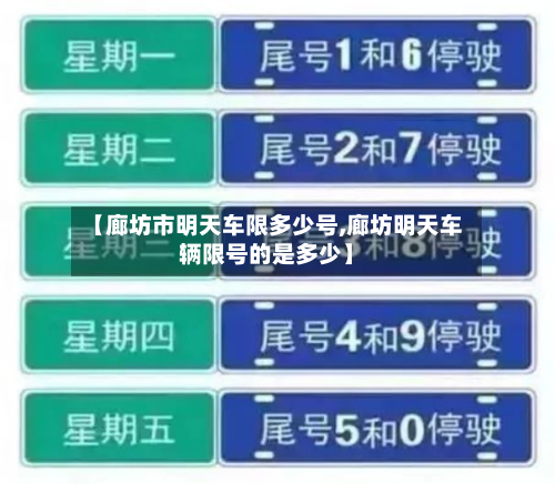 【廊坊市明天车限多少号,廊坊明天车辆限号的是多少】-第1张图片