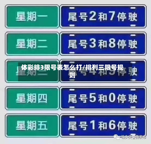 体彩排3限号表怎么打/排列三限号规则-第1张图片