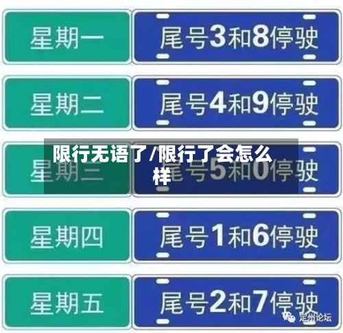 限行无语了/限行了会怎么样
