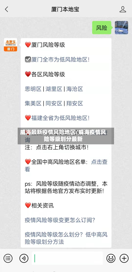 威海最新疫情风险地区/威海疫情风险等级划分最新-第3张图片