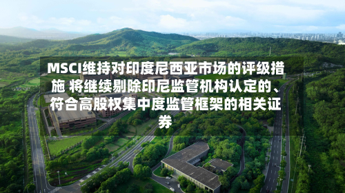MSCI维持对印度尼西亚市场的评级措施 将继续剔除印尼监管机构认定的、符合高股权集中度监管框架的相关证券-第2张图片