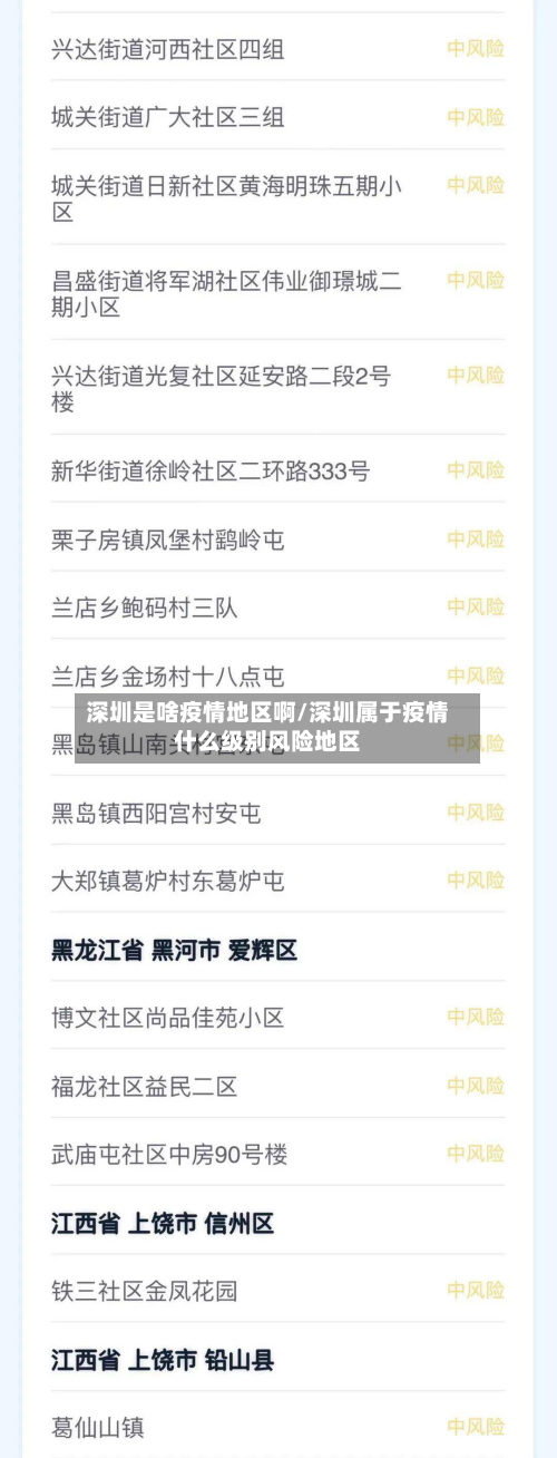 深圳是啥疫情地区啊/深圳属于疫情什么级别风险地区-第2张图片