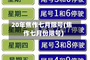20年焦作七月限号(焦作七月份限号)