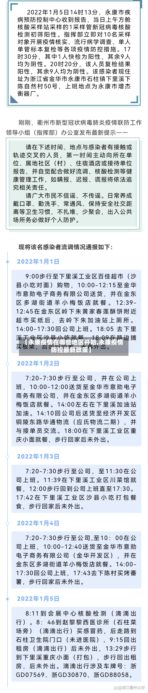 【永康疫情在哪些地区开始,永康疫情防控最新政策】