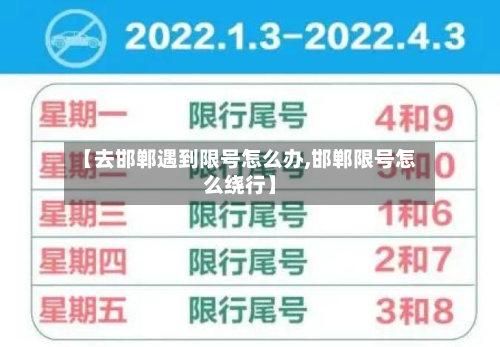 【去邯郸遇到限号怎么办,邯郸限号怎么绕行】-第3张图片
