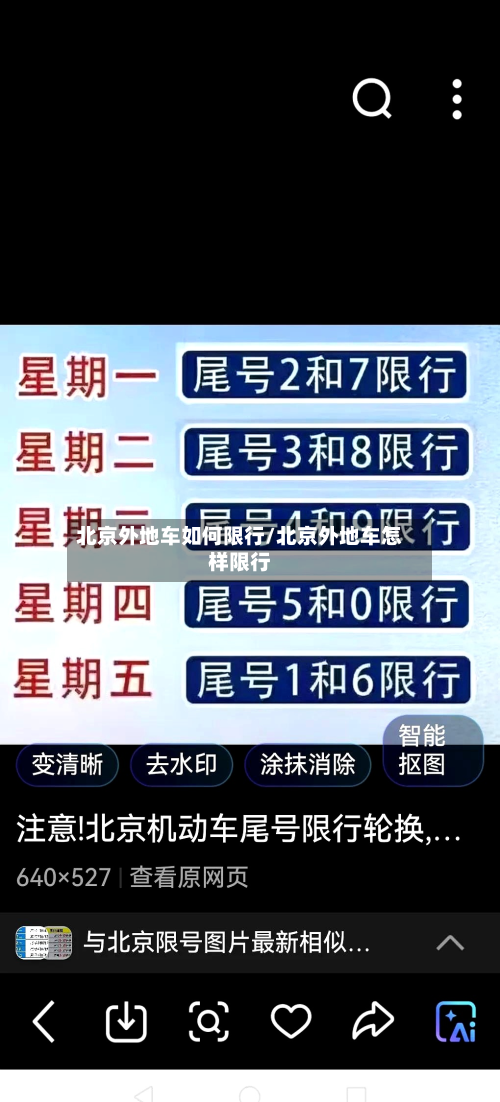 北京外地车如何限行/北京外地车怎样限行