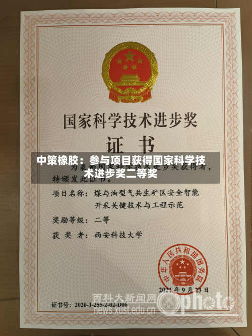 中策橡胶:参与项目获得国家科学技术进步奖二等奖-第2张图片