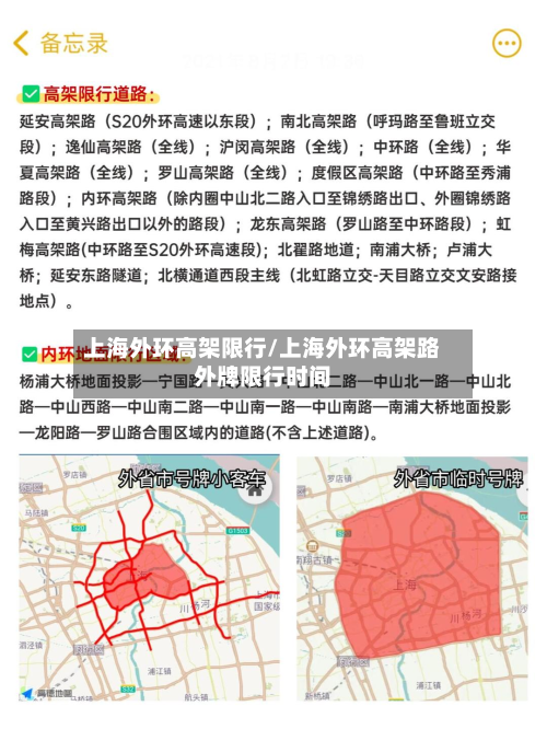上海外环高架限行/上海外环高架路外牌限行时间