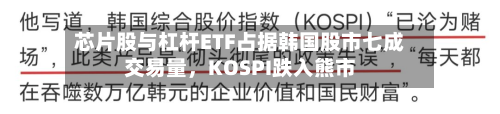 芯片股与杠杆ETF占据韩国股市七成交易量	，KOSPI跌入熊市-第2张图片