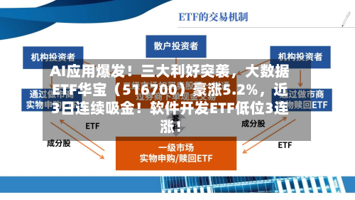 AI应用爆发！三大利好突袭，大数据ETF华宝（516700）豪涨5.2%，近3日连续吸金！软件开发ETF低位3连涨！