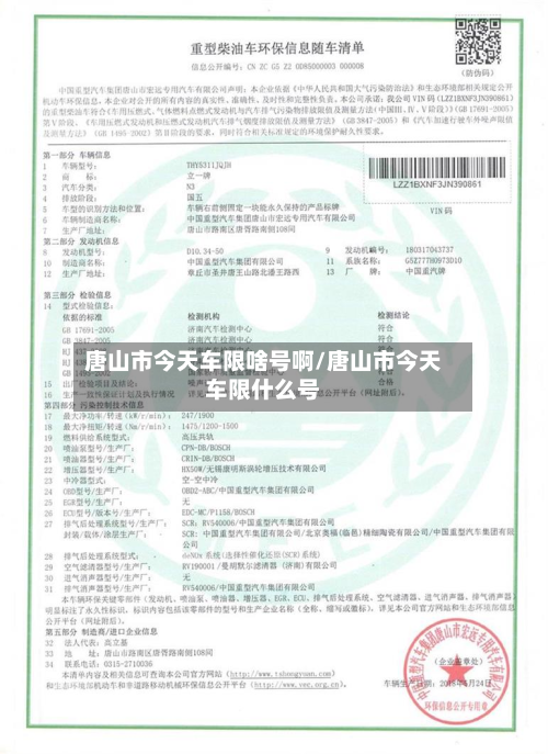 唐山市今天车限啥号啊/唐山市今天车限什么号