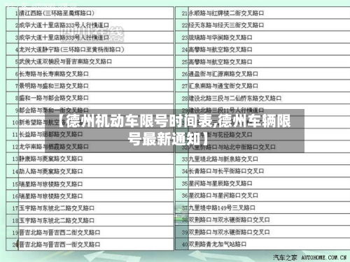 【德州机动车限号时间表,德州车辆限号最新通知】-第3张图片