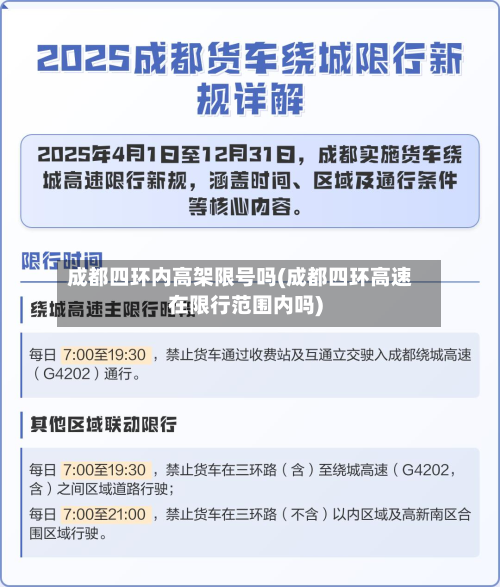 成都四环内高架限号吗(成都四环高速在限行范围内吗)-第1张图片