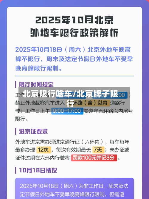 北京限行啥车/北京牌子限行