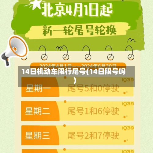14日机动车限行尾号(14日限号吗)