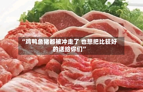 “鸡鸭鱼猪都被冲走了 也想把比较好的送给你们”