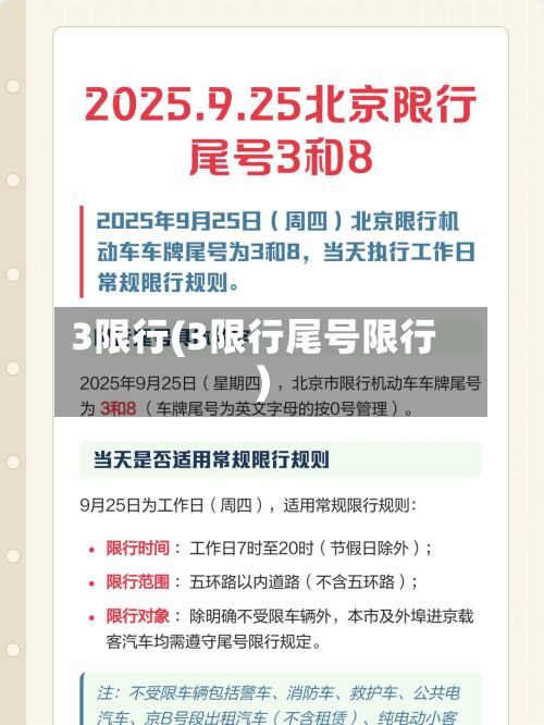 3限行(3限行尾号限行)-第2张图片