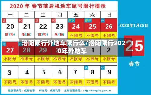 洛阳限行外地车限行么/洛阳限行2020年外地车-第2张图片