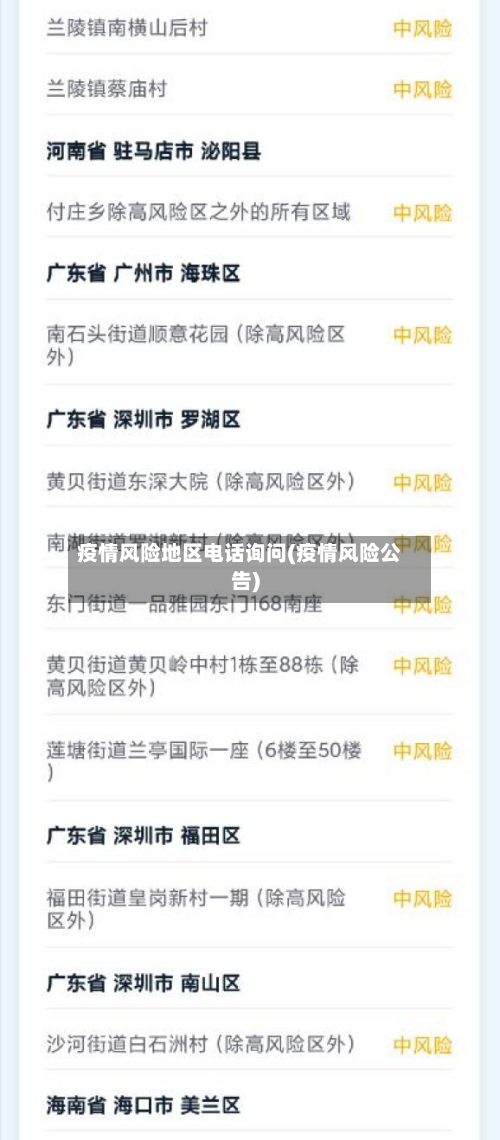 疫情风险地区电话询问(疫情风险公告)-第2张图片