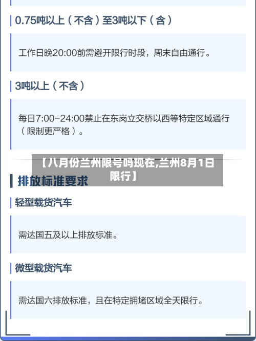 【八月份兰州限号吗现在,兰州8月1日限行】