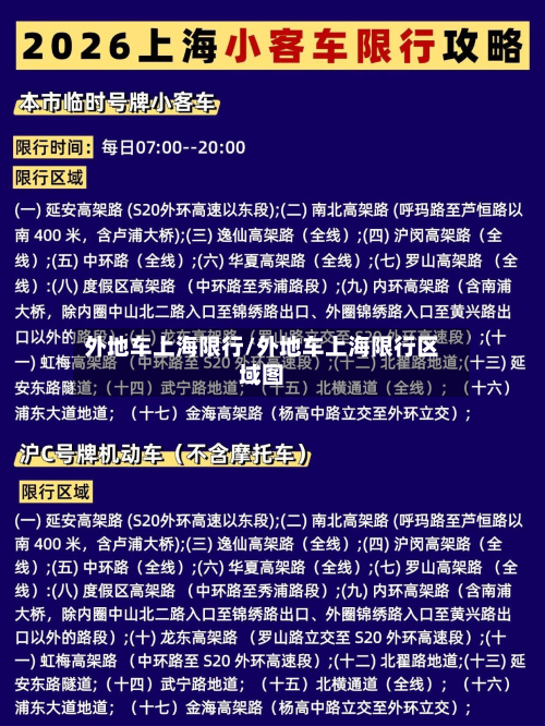 外地车上海限行/外地车上海限行区域图