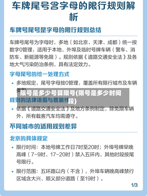 限号是多少号算限号(限号是多少时间段)