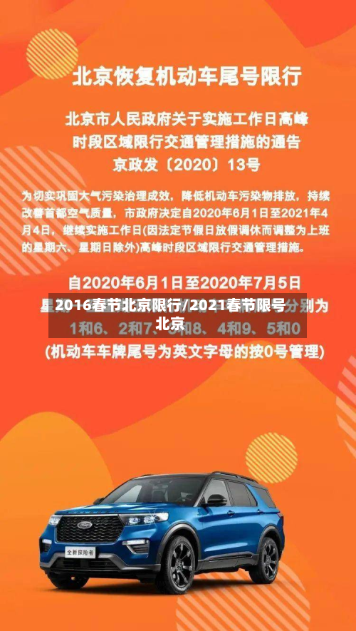 2016春节北京限行/2021春节限号北京-第2张图片