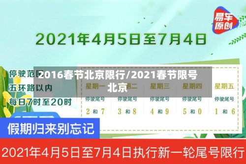 2016春节北京限行/2021春节限号北京