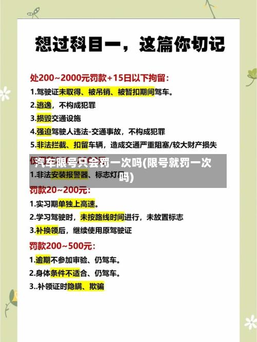 汽车限号只会罚一次吗(限号就罚一次吗)-第2张图片